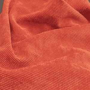 Corduroy Fabric 500 Stripes Terracotta