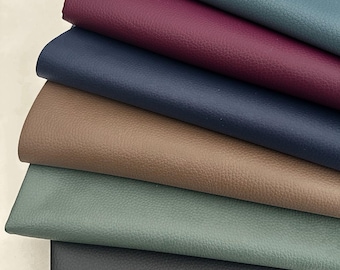 Upholstery Faux Leather Fabric 450g Mesh Lined 6 Colors