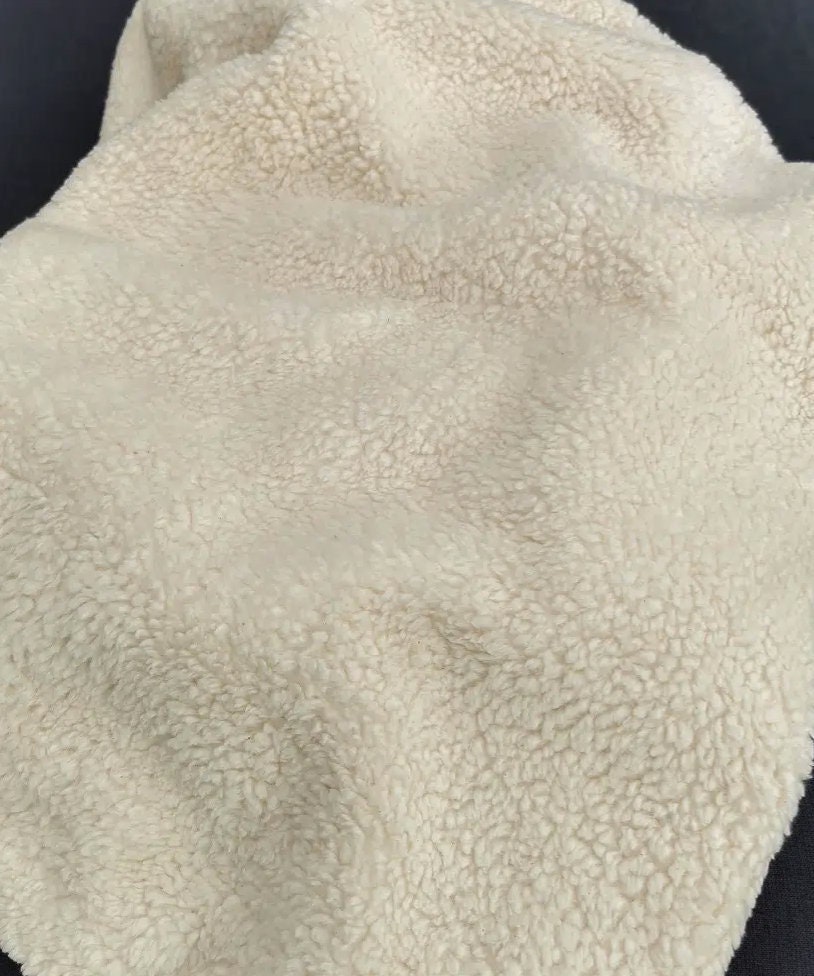 Sherpa Fabric Soft Blanket Fabric Faux Lamb Fur by the Half Yard 