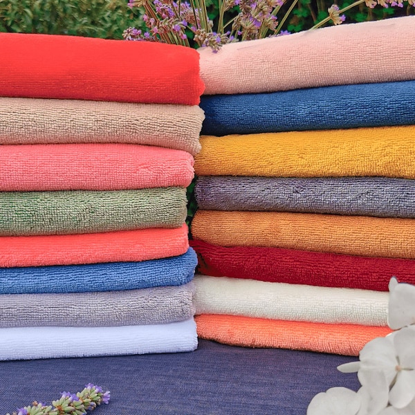 Tela de microesponja de bambú Oeko-Tex, 16 colores para toallitas desmaquillantes, baberos, capas de baño, albornoces y toallas