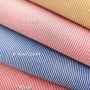 Multicolor Striped Jean Fabrics Stretch Clothing Fabric for Bags and Upholstery image 3