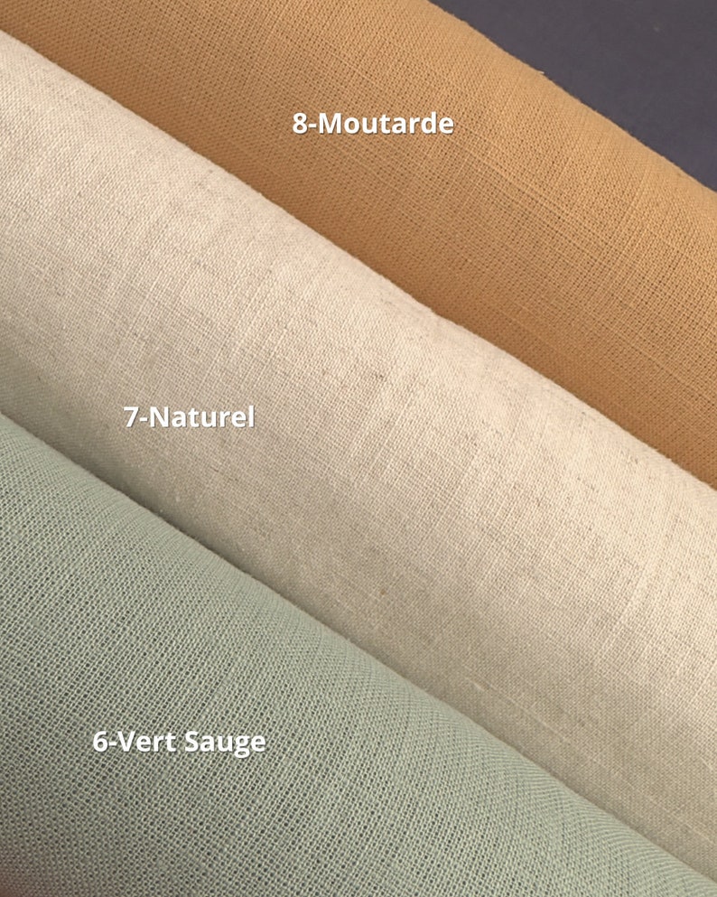 Oeko-Tex Natural Stone Washed Linen 8 Colors image 4