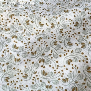 Tissu Double Gaze En Coton Imprimé Fleuri - Certifié Oeko-Tex - Fabriqué En France