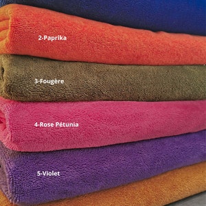 Oeko Tex Bamboo Micro Sponge Fabric 6 Colors for Bath Capes Make-up Remover Wipes Bathrobes and Towels image 2