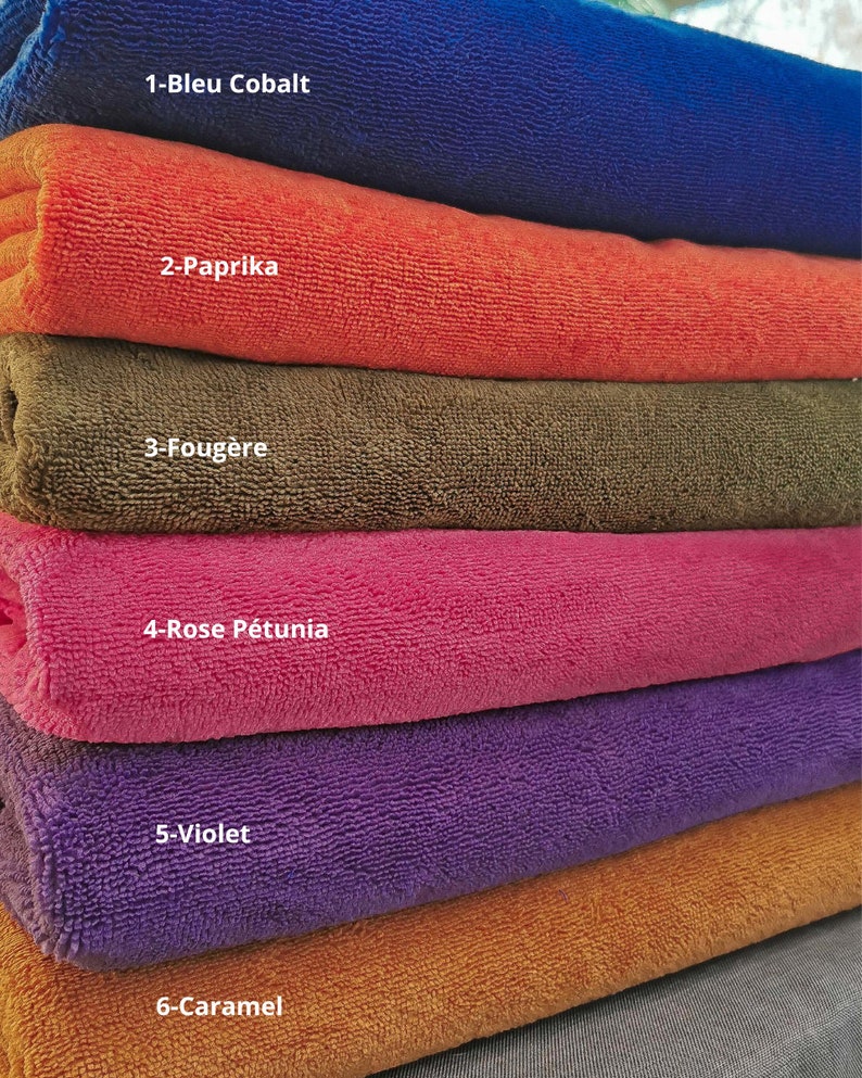 Oeko Tex Bamboo Micro Sponge Fabric 6 Colors for Bath Capes Make-up Remover Wipes Bathrobes and Towels image 2