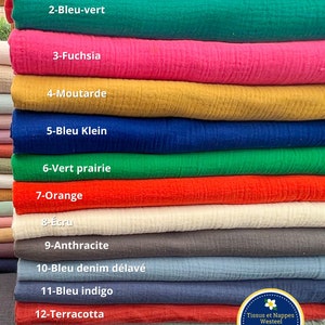 Double Plain Gauze 28 Colors 100% Cotton Oeko-Tex image 4