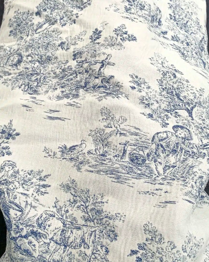 Toile de Jouy d'Ameublement Tissu pour Tapisserie Murale Jetées de Lit Housses de Coussin et Habillement image 8