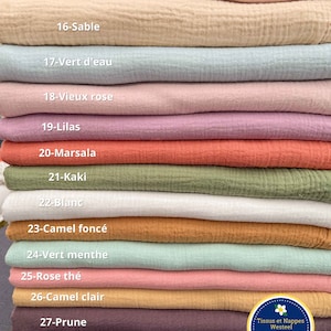 Double Plain Gauze 28 Colors 100% Cotton Oeko-Tex image 5