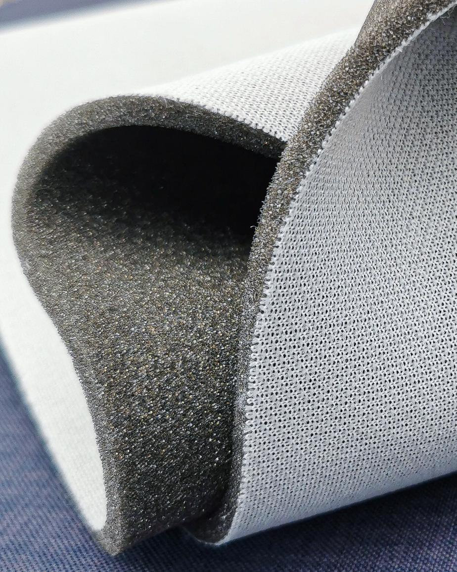 Car Headliner Fabric by the Meter Foam on Anthracite Mesh 6mm
