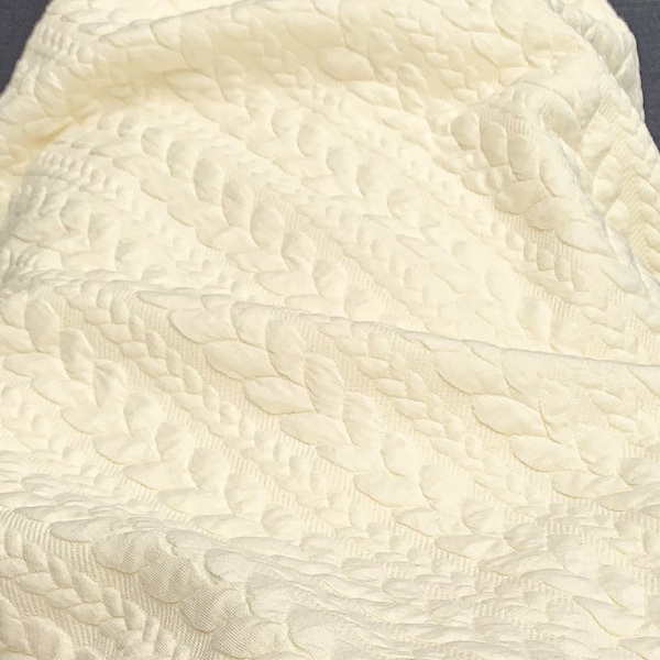 Oeko-tex Twisted Jersey Fabric - Ecru