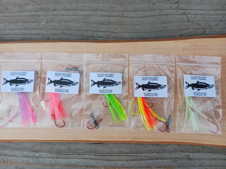 5 Pack Micro Hoochie Fishing Lures Etsy Canada