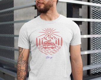 Camper T Shirt ladies men Camper Van T-Shirt Camping ladies T Shirt Gift