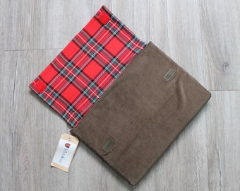 Harris Tweed Friedabagg laptop notebook bag fine cord cord case fabric sleeve bag tartan check