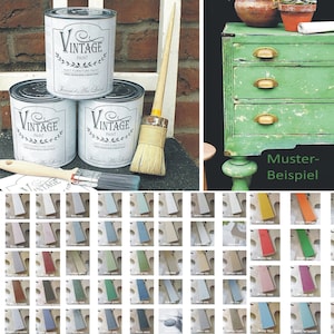 Kreidefarbe Möbelfarbe Vintagefarbe Möbellack Holzfarbe JDL Vintage Paint Antiklook Landhaus Shabby Chic Geschenk Geschenkidee 100ml 700ml