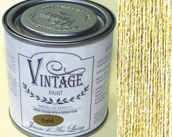 JDL Vintage Paint Metall-Effekt Metallic Farbe 200 ml Bronze, Silber, Gold