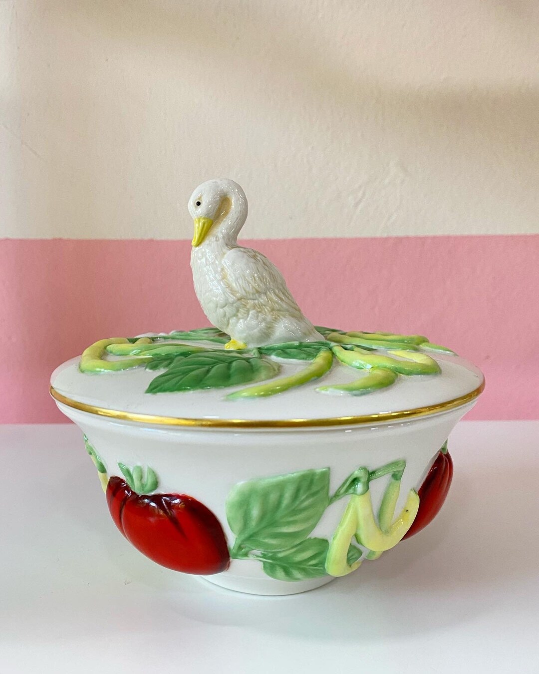 Vintage the Franklin Mint Porcelain Pudding Mold Retro Jelly Etsy