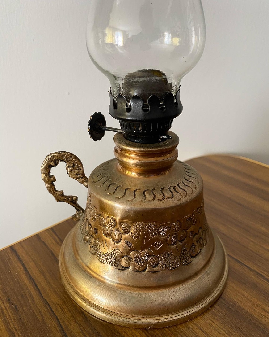 Vintage Oil Lamp Antique Handmade Gas Lamp Sterling Silver Etsy