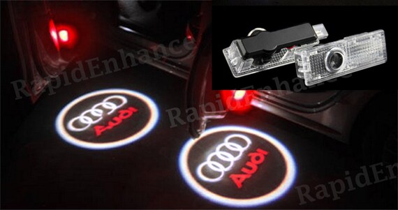 2x for AUDI LED Projector Door Laser Logo Courtesy -