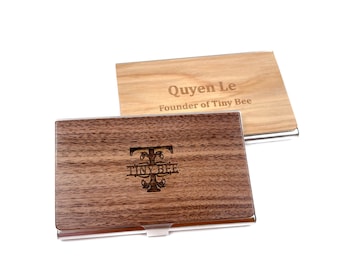 Wooden Business Card Holder | Case | Wallet | Corporate gift | Employee gift | Personalised gift