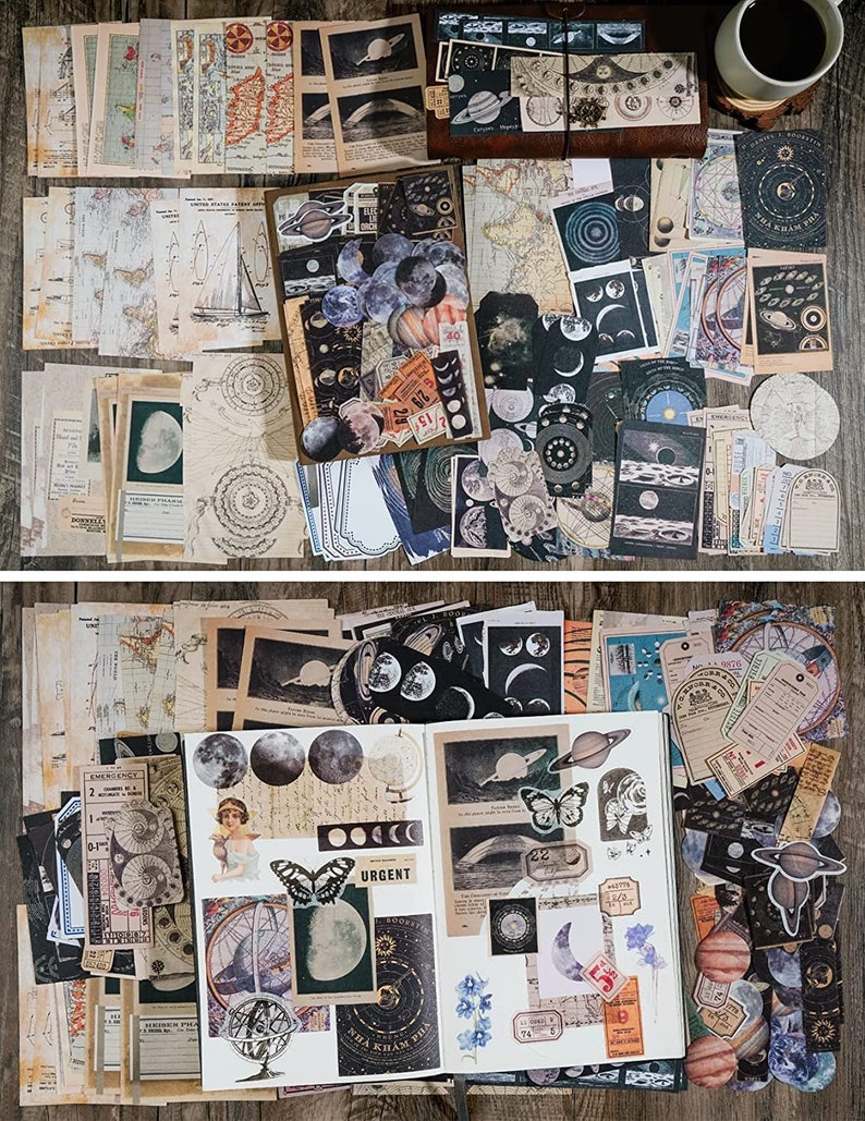 Vintage Scrapbook Supplies Pack 200 Pieces for Art Etsy Australia