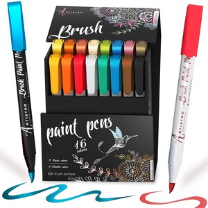 Pentel Brush Sign Pen 12pc Set Arts Craft Lettering Pens Basic/floral  Colour Sets -  Israel