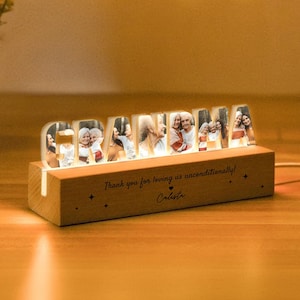 Personalized Grandma Photo Collage Night Light, Grandma Birthday Gift, Grandma Photo Gift, Gift From Grandkids, Grandma Gift From Grandkids