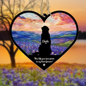 Personalized Pet Memorial Suncatcher, Custom Pet Loss Gift, Pet Memorial Gift, Dog Loss Sympathy Gift, Pet Remembrance Gift