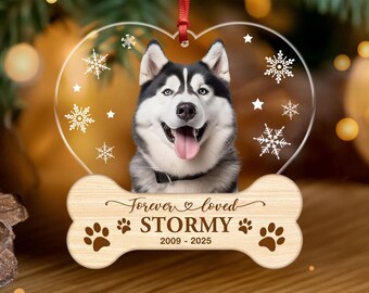 Personalized Dog Christmas Ornament, Pet Ornament Using Photo, Pet Memorial Gift, Dog Memorial Ornament, Dog Lovers Gift, Christmas Decor