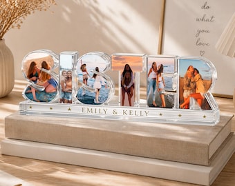 Custom Sister Photo Collage Acrylic Block, Sister Photo Gift, Gift For Sister, Big Sister Gift, Sister Birthday Gift, Gift From Sister