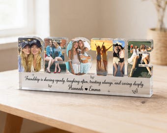 Custom Bestie Photo Collage Acrylic Block, Bestie Gift, Gift For Bestie, Best Friend Gift, Bestie Birthday Gift, BFF Gift, Gift For Sister