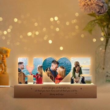 Custom Couple Photos Collage Night Light, Anniversary Gift, Gift For Couple, Wedding Gift, Engagement Gift, Newly Wed Gift, Gift For Her