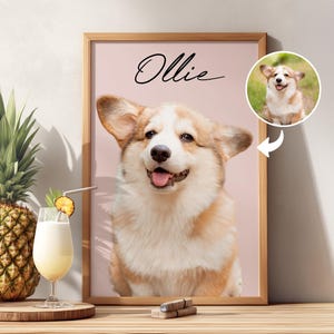Custom Pet Portrait Canvas Wall Art, Custom Dog Portrait From Photo Canvas, Dog Lover Gift, Pet Memorial Canvas Art, Dog Loss Sympathy Gift