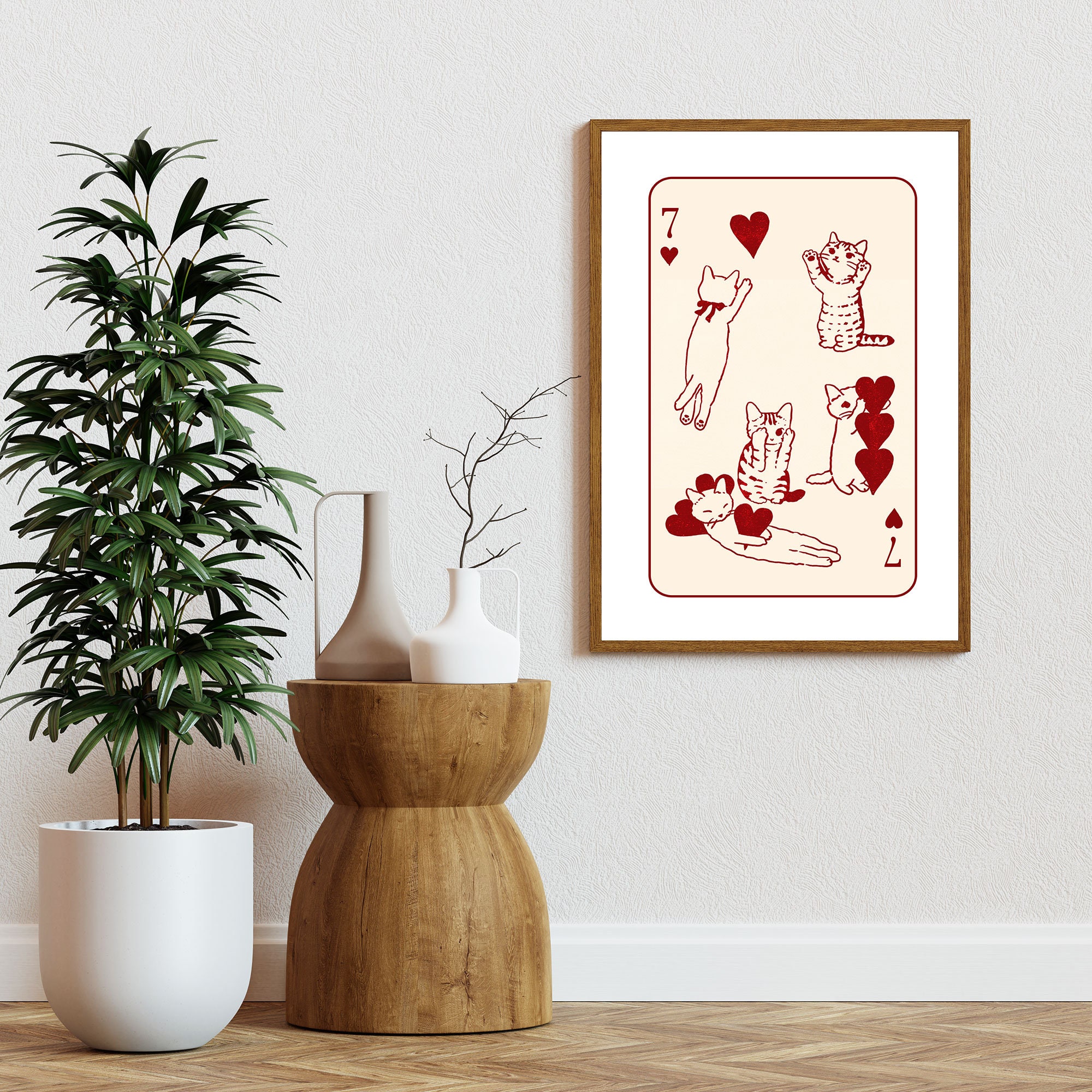 Seven of Hearts Cats Poster, Ace Card Cats Poster, Cute Cats Art, Cats  Lover Poster, Playing Card Art, Cat Mom Gift, Ace Poster - Etsy