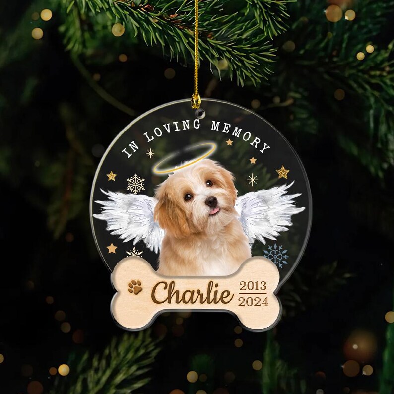 Personalized Dog Memorial Ornament, Dog Christmas Ornament, Pet ...