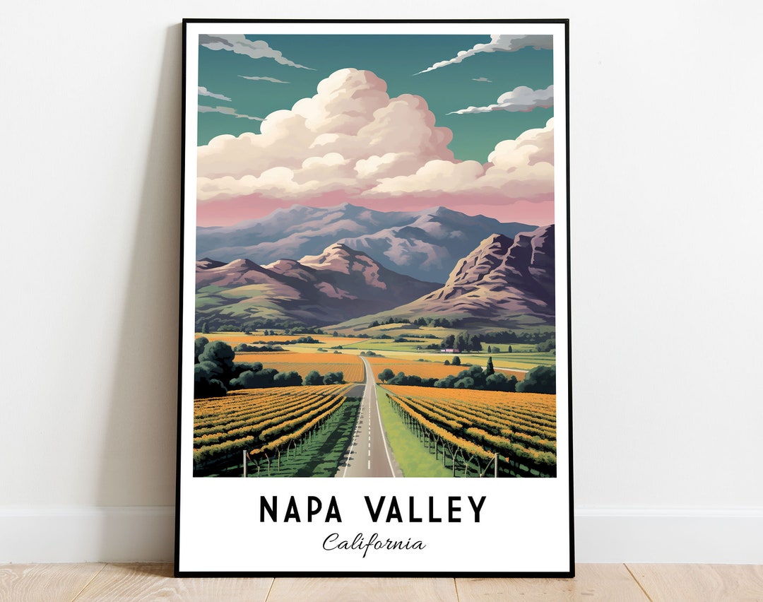 Napa Valley California Poster, Napa Valley Wall Art, Napa Valley Photo Wall Art, CA Poster
