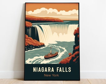 Niagara Falls Poster, Niagara River Art, New York Poster, Travel Poster, NY Poster, NYC Poster, New York USA Poster, Landscape Poster