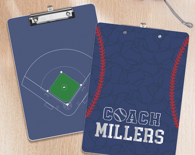 Personalized Baseball Coach Clipboard, Custom Coach Name Clipboard, Softball Coach Gift, Thank You Appreciation Coach Gift, Sport Clipboard