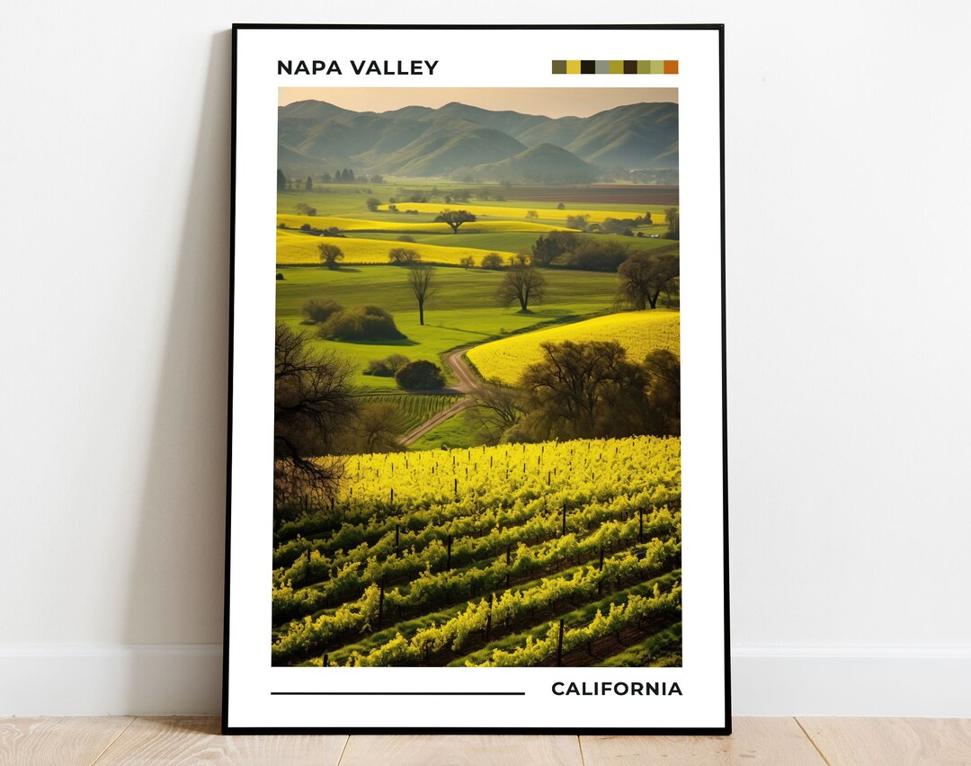 Napa Valley Poster, California Poster, Napa Valley Wall Art, Napa