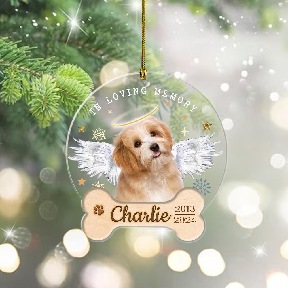 Personalized Dog Memorial Ornament, Dog Christmas Ornament, Pet ...