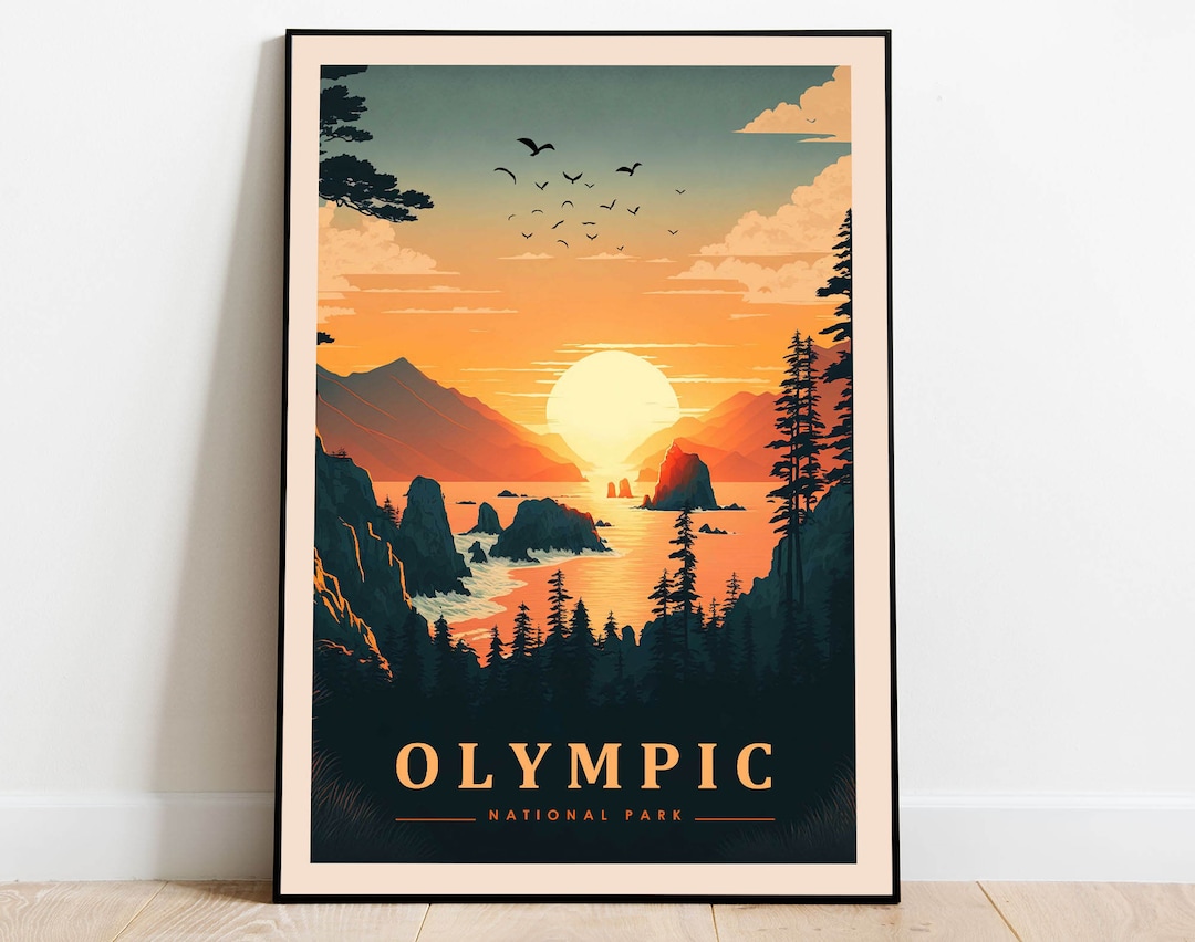 Sunrise at Olympic National Park Poster, Washington Poster, US National