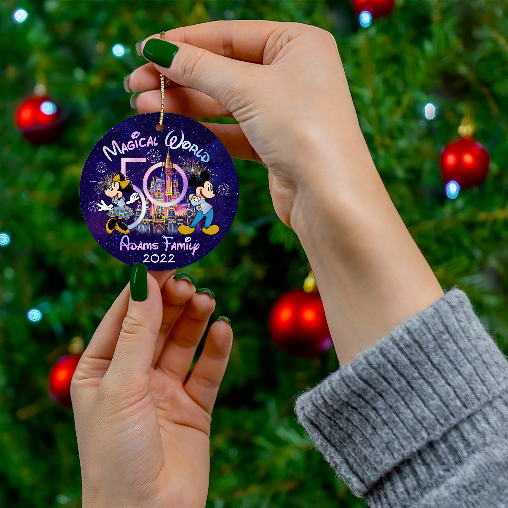 Discover Personalized Disney 50th Anniversary Ornament, Mickey Minnie Ornament