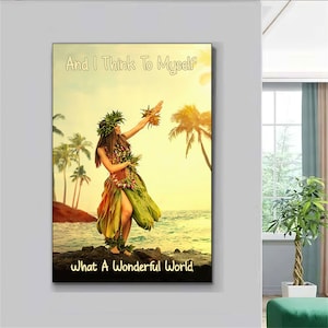 Hula Dancer Poster, Hawaii Girl Wall Art, Hawaiian Hula Girl, Hawaiian Hula Art, Hawaii Island Wall Art, Hula Girl Print, Beach Wall Art