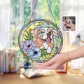 Custom Pet Portrait Glass Suncatcher, Dog Cat Glass Art, Pet Window Hangings, Pet Portrait From Photo, Pet Memorial Gift, Pet Lover Gift