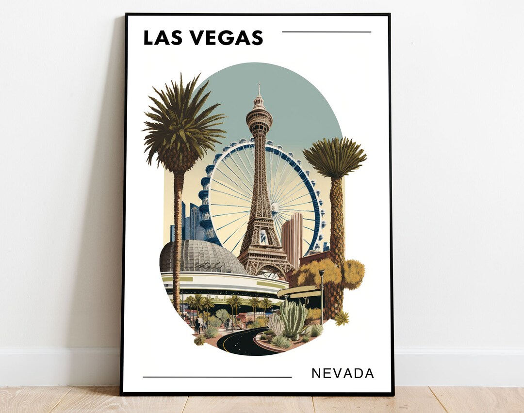 Las Vegas Poster, Nevada Poster, US Cityscape Poster, Las Vegas Wall
