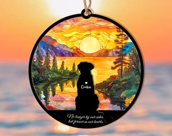 Custom Dog Memorial Suncatcher, Custom Pet Memorial Gift, Loss of Pet Sympathy Gift, Dog Loss Gift, Dog Owner Gift, Gift For Dog Lovers