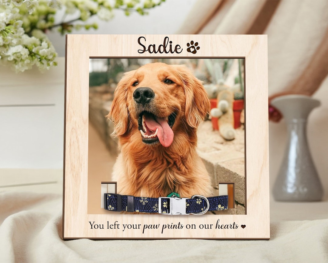 Personalized Pet Memorial Collar Holder Sign, Pet Memorial Gift, Custom ...