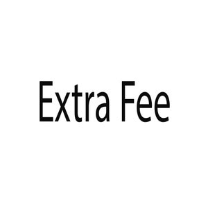 May include: Text that reads "Extra Fee" in black font on a white background.