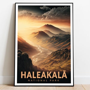 Haleakala National Park Poster, Maui Hawaii Poster, US National Park Poster, Travel Poster, Nature Lover Art, Hawaii Landscape Poster