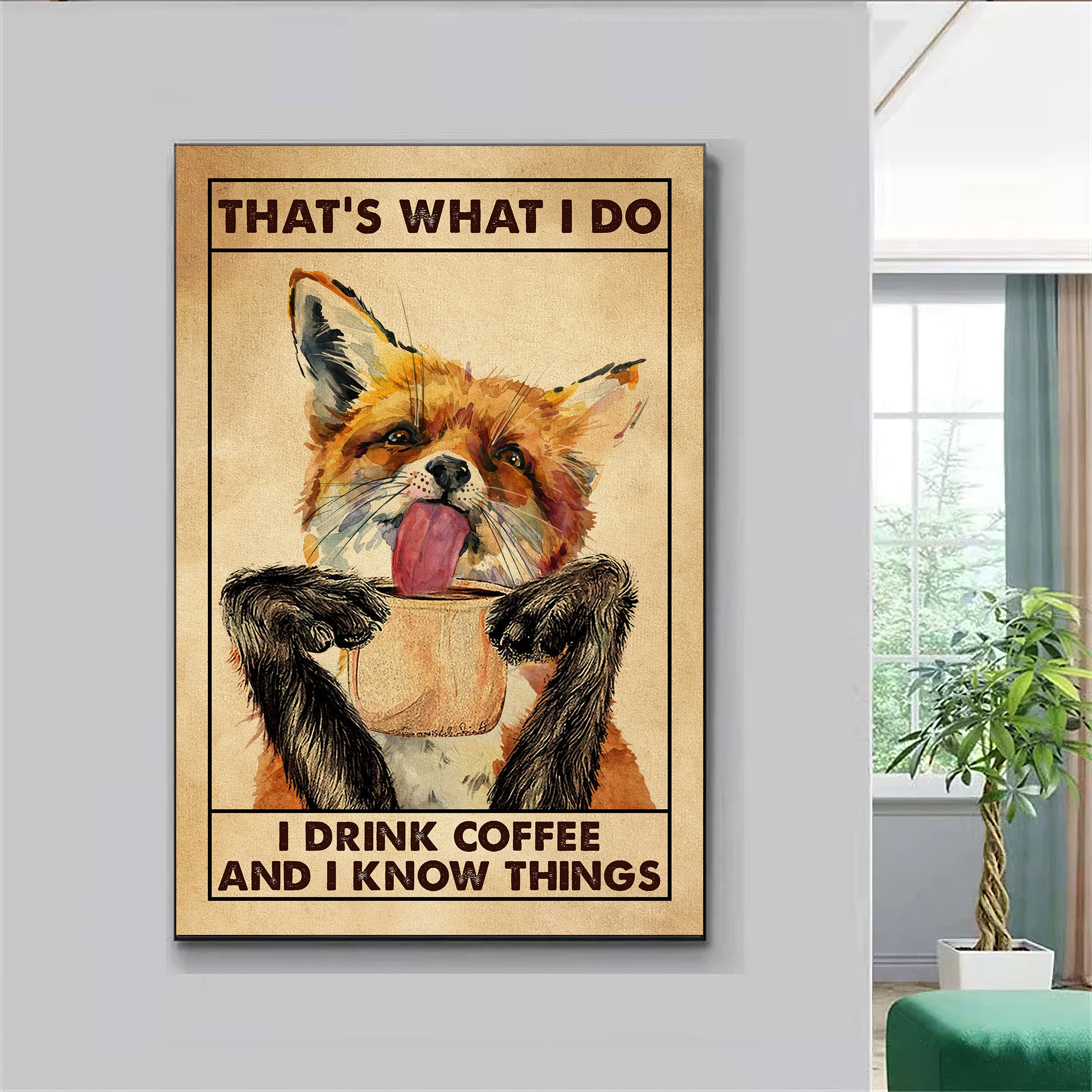 fox and coffee