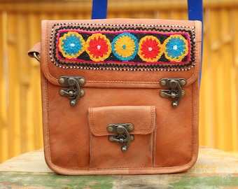Unique Craft Handmade Croesbody Bags for women messenger satchel leather shoulder bag leather college bag leather school bag